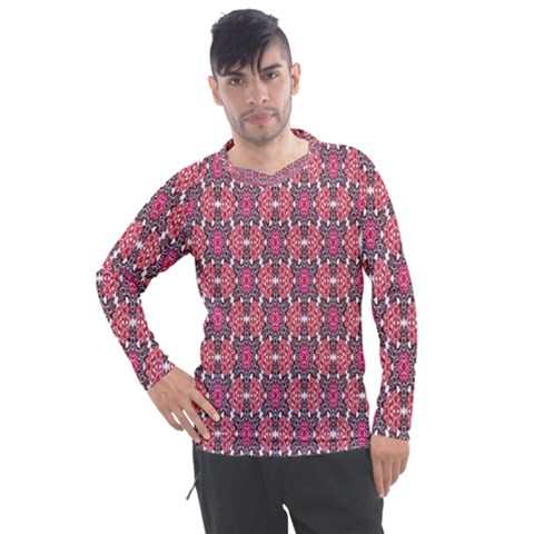 Pattern Motif Men s Pique Long Sleeve Tee by nateshop