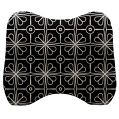 Seamless-pattern Black Velour Head Support Cushion by nateshop