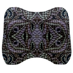 Abstract Kaleido Velour Head Support Cushion by kaleidomarblingart