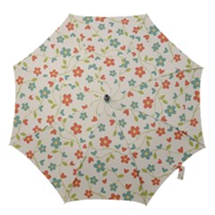  Background Colorful Floral Flowers Hook Handle Umbrellas (small) by artworkshop