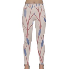 Floral Branches Plant Drawing Classic Yoga Leggings by artworkshop