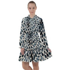 Abstract Flower Petals All Frills Chiffon Dress by artworkshop