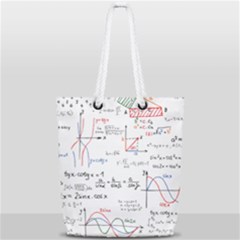 Math Formula Pattern Full Print Rope Handle Tote (small) by Sapixe