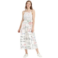 Math Formula Pattern Boho Sleeveless Summer Dress by Sapixe