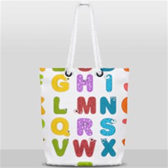 Vectors Alphabet Eyes Letters Funny Full Print Rope Handle Tote (small) by Sapixe