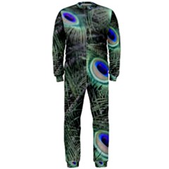 Plumage Peacock Feather Colorful Onepiece Jumpsuit (men) by Sapixe