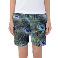 Plumage Peacock Feather Colorful Women s Basketball Shorts by Sapixe