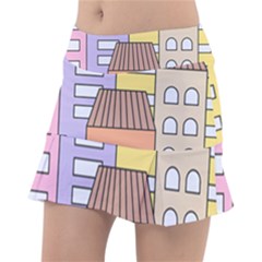 Houses City Architecture Building Classic Tennis Skirt by Sapixe