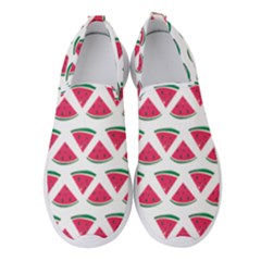 Illustration Watermelon Fruit Food Melon Women s Slip On Sneakers by Sapixe