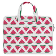 Illustration Watermelon Fruit Food Melon Macbook Pro 16  Double Pocket Laptop Bag  by Sapixe