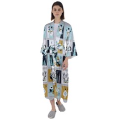 Advent Calendar Maxi Satin Kimono by Sapixe