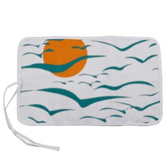 Sunset Glow Sun Bird Pen Storage Case (m) by Sapixe