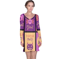 Halloween Cute Cartoon Long Sleeve Nightdress by Sapixe