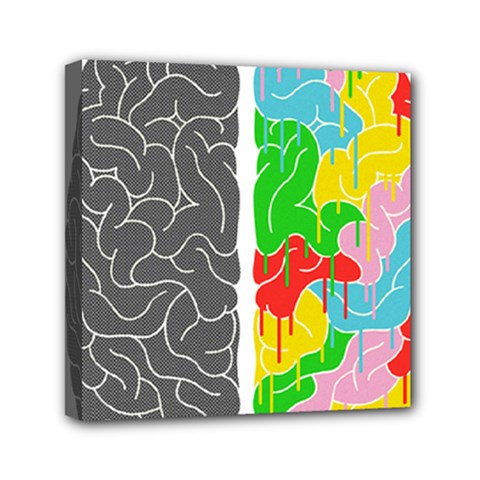 Clip Art Brain Halves Mini Canvas 6  X 6  (stretched) by Sapixe