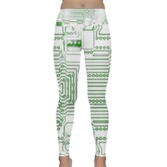 Circuit Board Lightweight Velour Classic Yoga Leggings by Sapixe