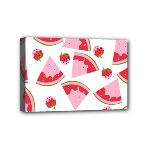 Pink Watermeloon Mini Canvas 6  X 4  (stretched) by Sapixe