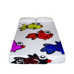 Fish Fishes Marine Life Swimming Water Fitted Sheet (full/ Double Size) by Sapixe