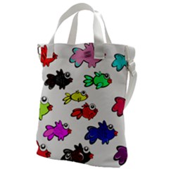 Fish Fishes Marine Life Swimming Water Canvas Messenger Bag by Sapixe