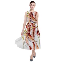 Animal Art Forms In Nature Jellyfish Round Neck Boho Dress by Sapixe