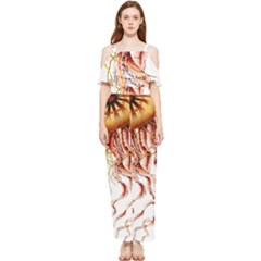 Animal Art Forms In Nature Jellyfish Draped Sleeveless Chiffon Jumpsuit by Sapixe