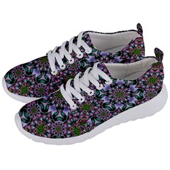 Tropical Blooming Forest With Decorative Flowers Mandala Men s Lightweight Sports Shoes by pepitasart