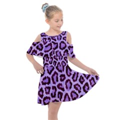 Paper-purple-tiger Kids  Shoulder Cutout Chiffon Dress by nateshop