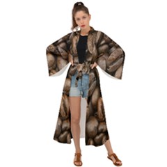 Black Coffe Maxi Kimono by nateshop