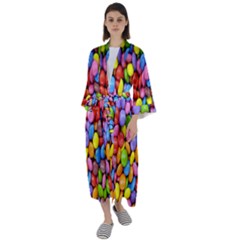 Candy Maxi Satin Kimono by nateshop