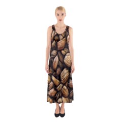 Coffe Sleeveless Maxi Dress by nateshop