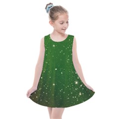 Background-star -green Kids  Summer Dress by nateshop