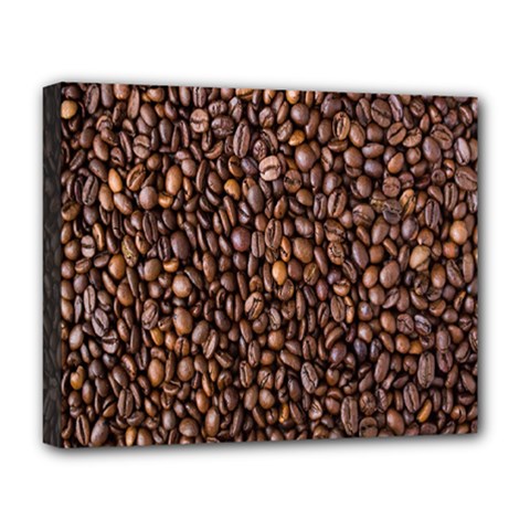 Coffee Beans Food Texture Deluxe Canvas 20  X 16  (stretched) by artworkshop