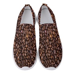 Coffee Beans Food Texture Women s Slip On Sneakers by artworkshop