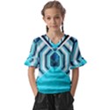 Space Ship Sci Fi Fantasy Science Kids  V-Neck Horn Sleeve Blouse View1