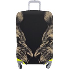 Animalsangry Male Lions Conflict Luggage Cover (large) by Jancukart