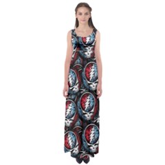 Grateful Dead Pattern Empire Waist Maxi Dress by Jancukart