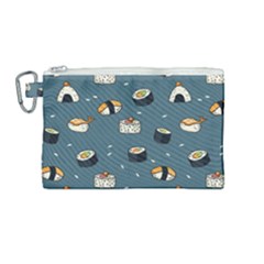 Sushi Pattern Canvas Cosmetic Bag (medium) by Jancukart