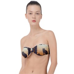 Vectors Painting Wolves Nature Forest Classic Bandeau Bikini Top  by Amaryn4rt