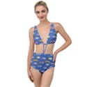 Sea Fish Blue Submarine Animals Tied Up Two Piece Swimsuit View1