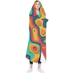 Paper Cut Abstract Pattern Wearable Blanket by Amaryn4rt