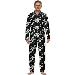 Halloween Background Ghost Pattern Men s Long Sleeve Velvet Pocket Pajamas Set by Amaryn4rt