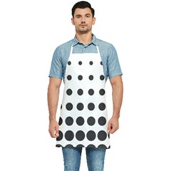 Halftone Pattern Dot Modern Retro Texture Circle Kitchen Apron by artworkshop