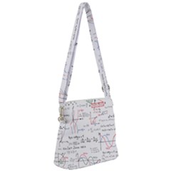 Math Formula Pattern Zipper Messenger Bag by Wegoenart