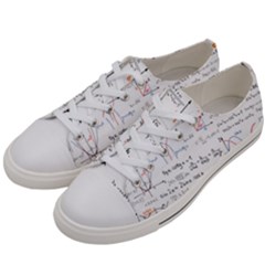 Math Formula Pattern Men s Low Top Canvas Sneakers by Wegoenart