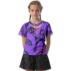 Abstract Background Shape Shapes Kids  Front Cut Tee by Wegoenart