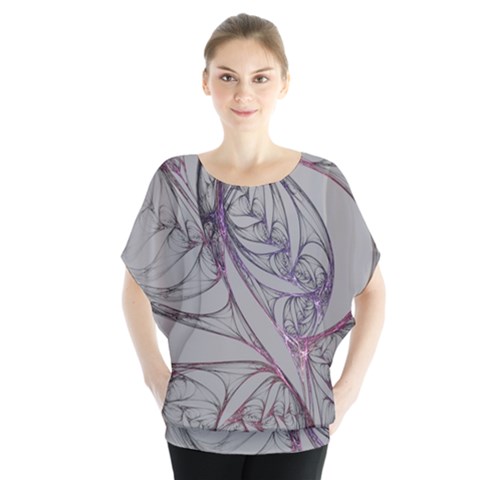 Art Illustration Abstract Background Watercolor Batwing Chiffon Blouse by Wegoenart