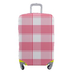 Pink And White Plaids Luggage Cover (small) by ConteMonfrey