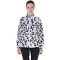 Black And White Leopard Print Jaguar Dots Women s High Neck Windbreaker View1