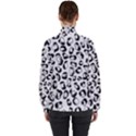 Black And White Leopard Print Jaguar Dots Women s High Neck Windbreaker View2