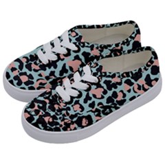 Blue And Pink Jaguar Dots Leopard Black And White Leopard Print Jaguar Dots Kids  Classic Low Top Sneakers by ConteMonfrey