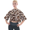 Leopard Jaguar Dots Mock Neck Tee View1